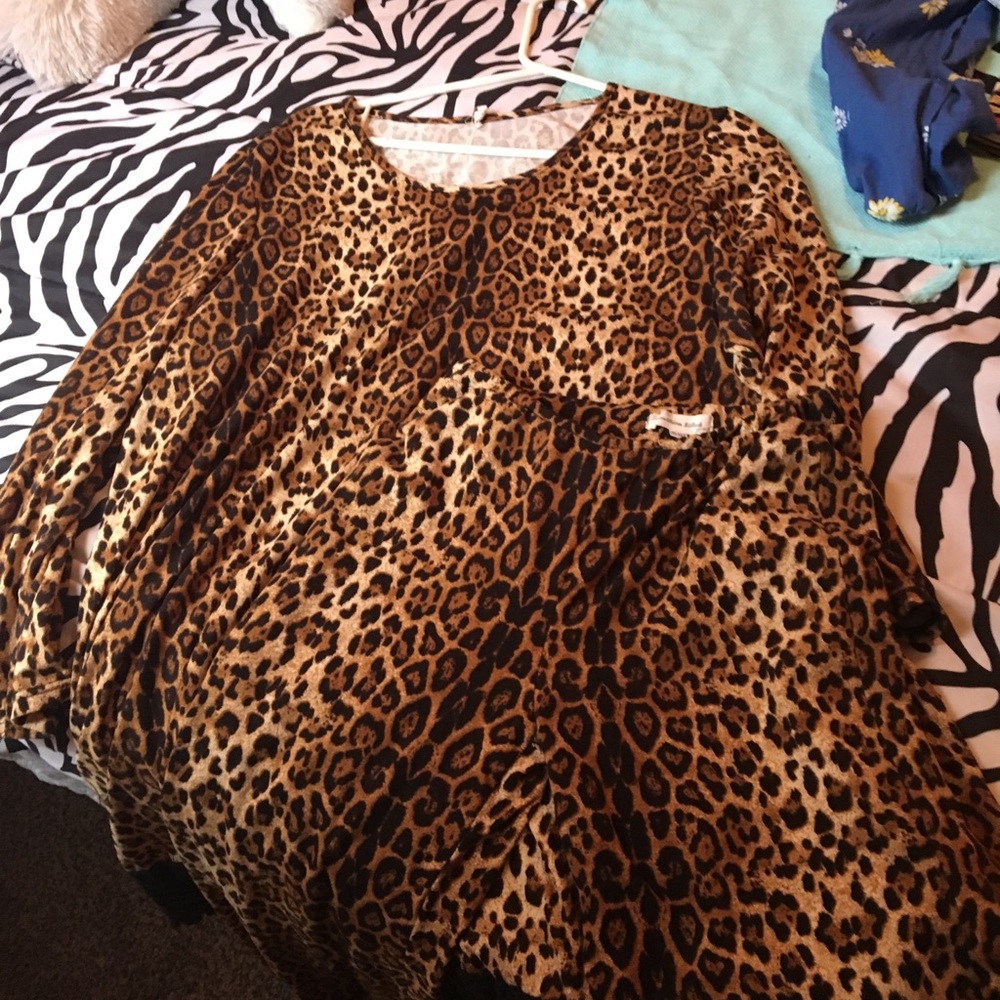 Leopard print shirt and pants